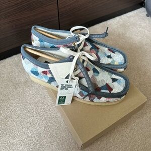 Brand New Clarks Original Multicolour Textile Wallabee Derbys